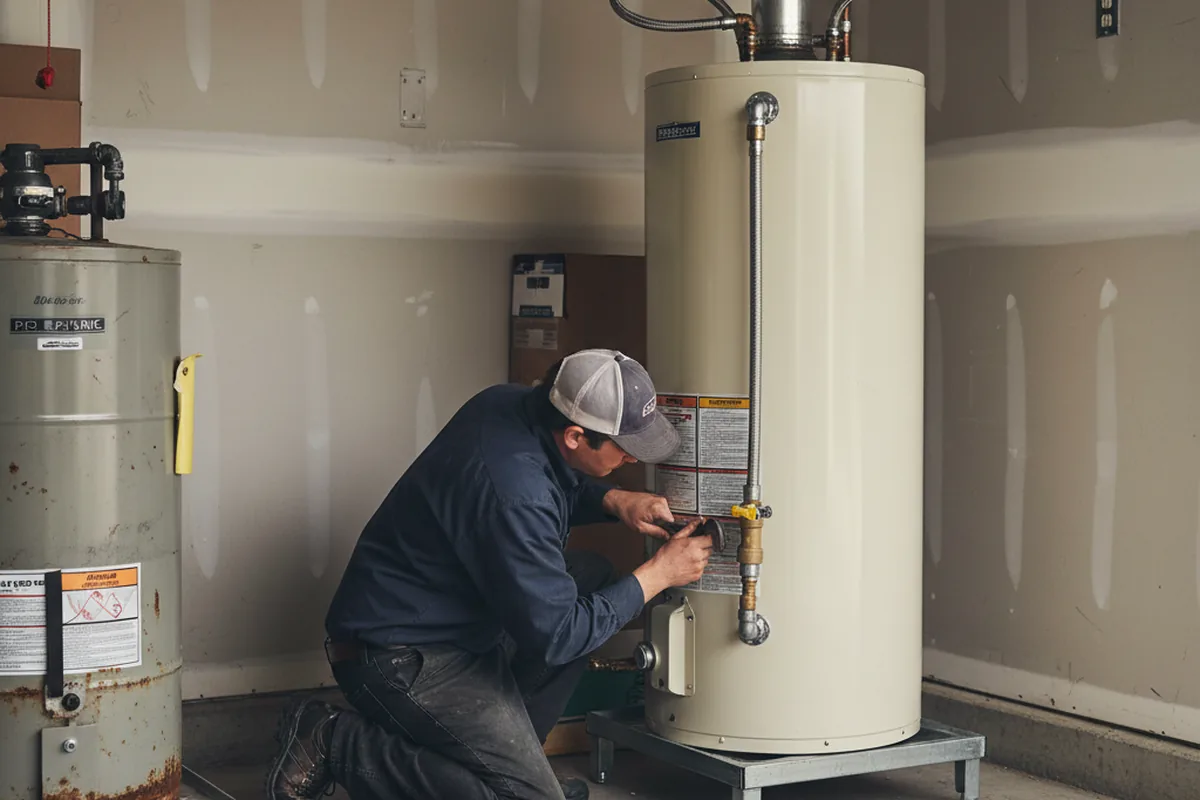Water heater and shutoff valve replacement in Hardin