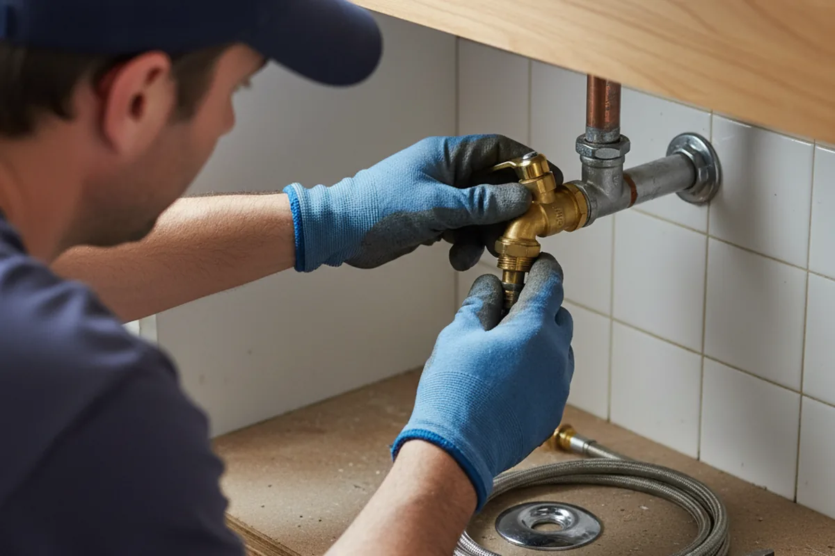 Shutoff valve and fitting work during Emergency Plumbing in Hardin